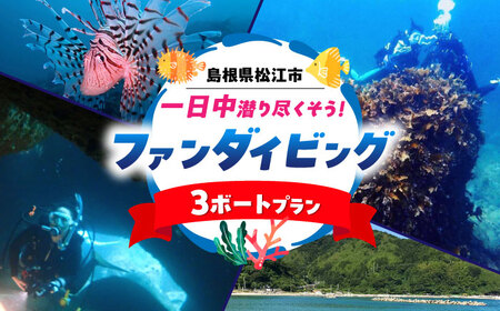 ダイビング 一日中潜りつくそう♪ファンダイビング(3ボート)プラン 島根県松江市/合同会社LOCOBLUE[ALFE003] ダイビング ダイビング