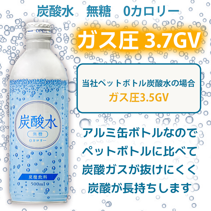 【最速10日以内発送】 炭酸水 缶 500ml×24本 ボトル缶