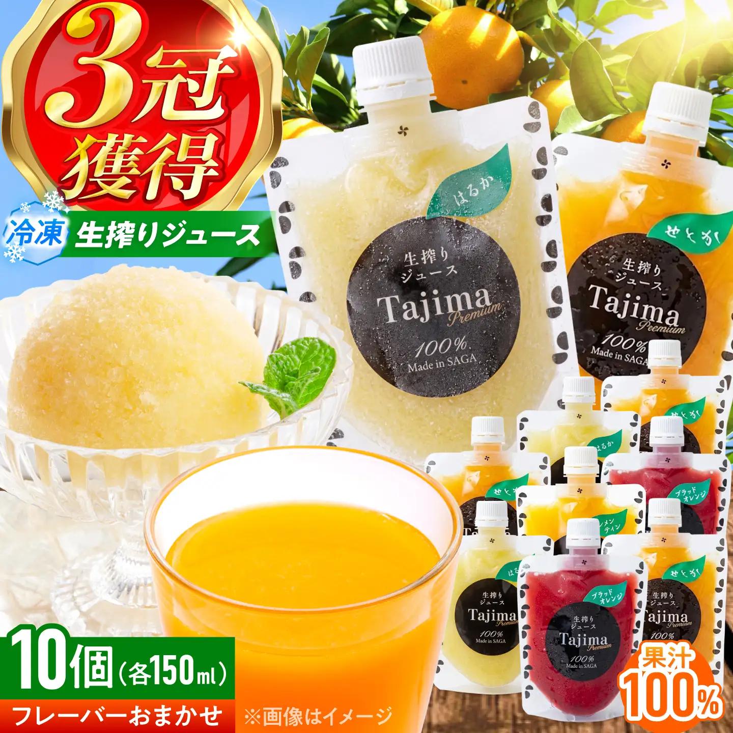冷凍ジュース10種飲み比べ / みかん いちご 苺 ジュース 果汁100% / 佐賀県 / 合同会社田島柑橘園＆加工所[41ATAD001]