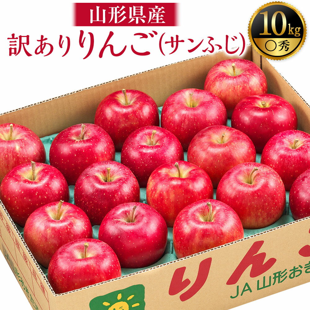 【ふるさと納税】【訳あり】りんご(サンふじ・〇秀) 10kg 山形県産 フルーツ 果物 林檎 リンゴ りんご サンふじ 10キロ 訳あり 訳アリ 山形 家庭用 傷 キズ 不揃い 規格外 【2025年11月下旬～12月上旬発送予定】