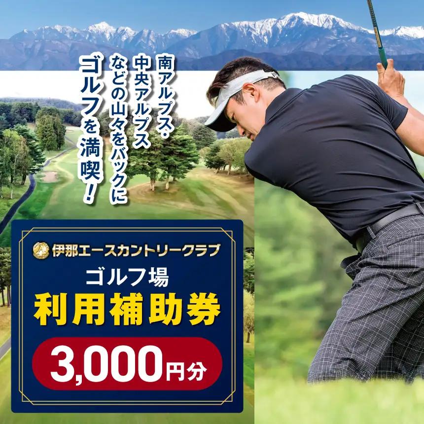 【010-45】伊那エースカントリークラブ　ゴルフ場利用補助券　3枚