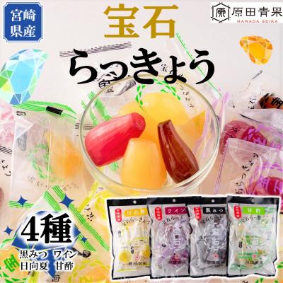 ふるさと納税 三股町 宝石らっきょう4種セット(70g×4袋・計280g)【MI120】
