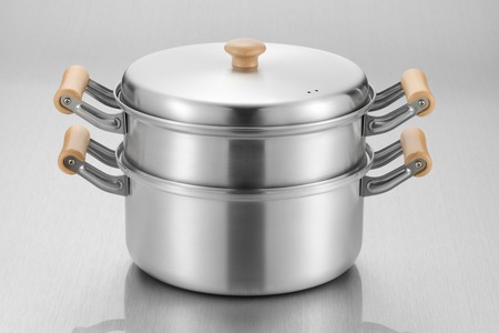 CS-061 千歳 IH対応木柄深型二段蒸し器25cm