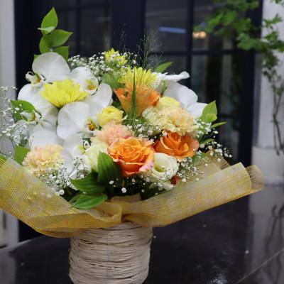 ふるさと納税 筑西市 【敬老の日】フラワーアンジメント/S〜花瓶不要!届いてそのまま飾れるフラワーアレンジ |  | 03