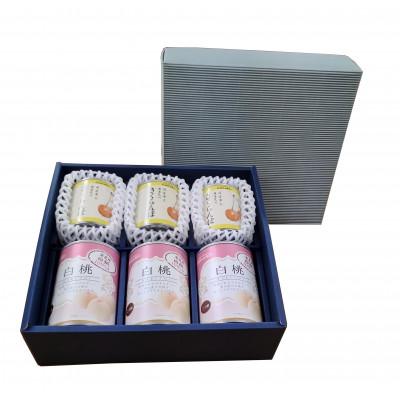 ふるさと納税 由利本荘市 国産さくらんぼ・2つ割り白桃缶詰　各3缶セット