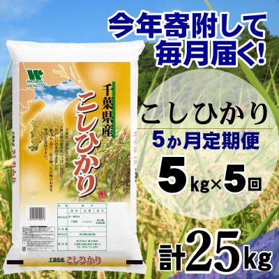 ふるさと納税 大網白里市 【毎月定期便】コシヒカリ 精米 5kg (5kg×1袋)全5回