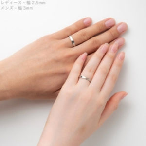 ＜セミオーダー＞純チタン平打リング・ペア | アクセサリー リング