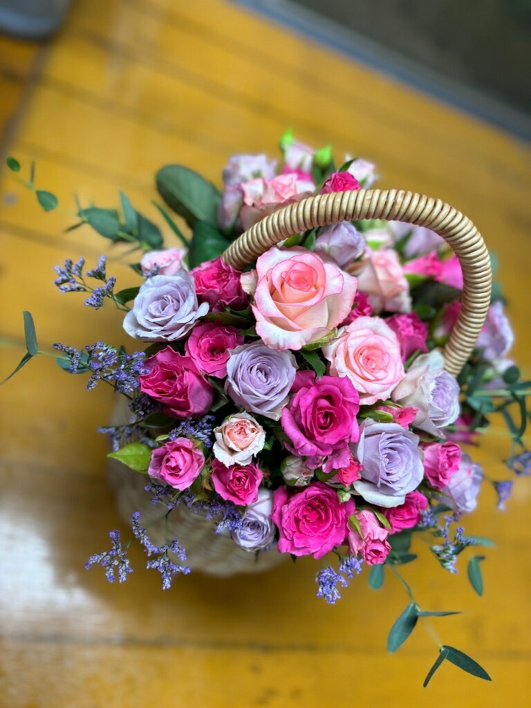 【ふるさと納税】おまかせ花籠アレンジ