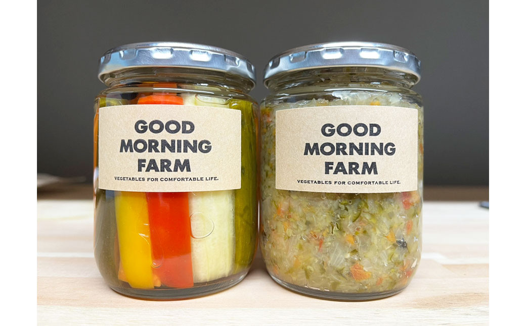 
            【愛媛の旬仕込み】GOOD MORNING FARM ピクルスセット 2本（合計445g）ピクルス 漬け物 野菜 旬野菜 瓶 漬物 保存 お漬物 酢漬け おつまみ 【えひめの町（超）推し！（内子町）】（721）
          