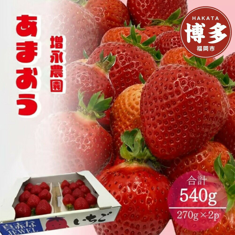【ふるさと納税】増永農園のあまおう270g×2パック | フルーツ 果物 くだもの 食品 人気 おすすめ 送料無料　お届け：2027年1月以降～4月末予定
