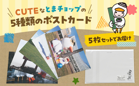 ポストカード 5枚セット T042-019 とまチョップ キャラクター ご当地 苫小牧観光協会 ふるさと納税 苫小牧市 おすすめ ランキング プレゼント ギフト