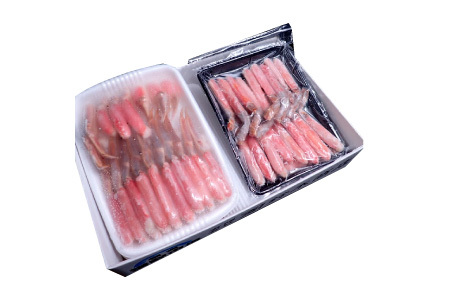 お刺身OK！生ずわいがに棒肉ポーション12～20本(計500g)、生ずわいがに(カット済み)700～800g×1P C-11045