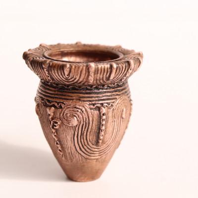 ふるさと納税 山梨県 【Do_goods】縄文時代の造形美を現代に　純銅製の大型深鉢形土器ミニオブジェ　659-298 |  | 02