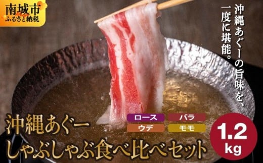 
            【ふるさと納税】沖縄あぐー豚 しゃぶしゃぶ用ロース・バラ・ウデ・モモ食べ比べセット
          