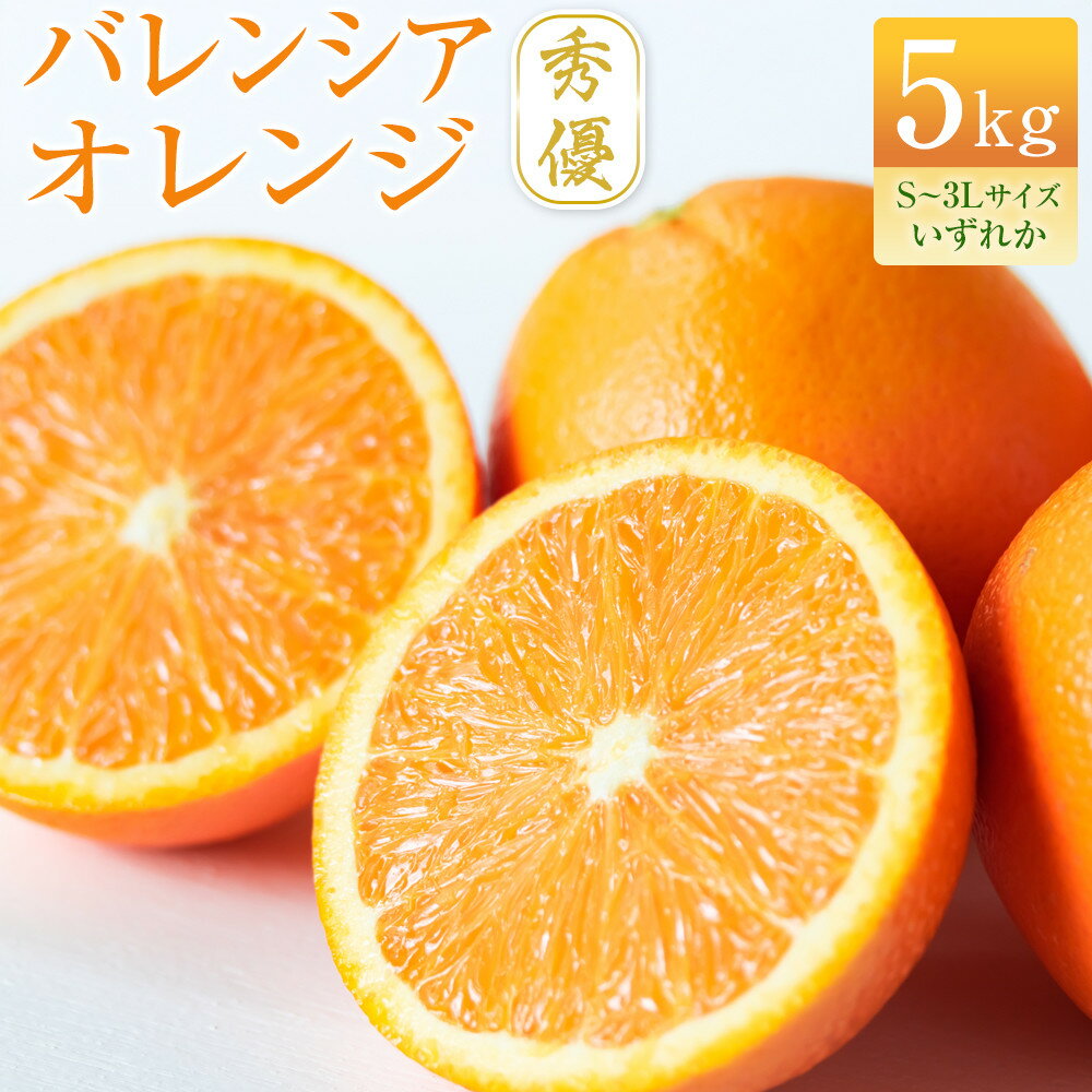 【ふるさと納税】バレンシアオレンジ 秀優 5kg S～3Lサイズいずれか | みかん 蜜柑 フルーツ 果物 くだもの 食品 人気 おすすめ 送料無料 産地直送