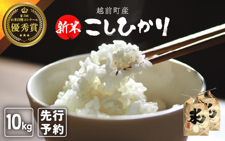 【新米・先行予約】お米 こしひかり 10kg（精米）令和7年 福井県産 炊きたての美味しさを追求したお米【米 白米 コシヒカリ 5キロ 2袋 10キロ 福井県】【2025年10月下旬以降順次発送開始！】 [e47-c005]