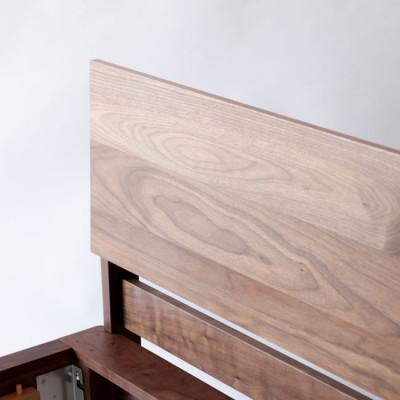 ふるさと納税 旭川市 旭川家具 山室家具製作所 LINEAリネア ダブルベッド ウォールナット No.108_01973 |  | 01