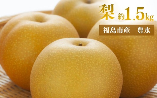 No.3367 アグリード 福島市産 梨（豊水） 約1.5kg（3～5玉）【2026年発送】