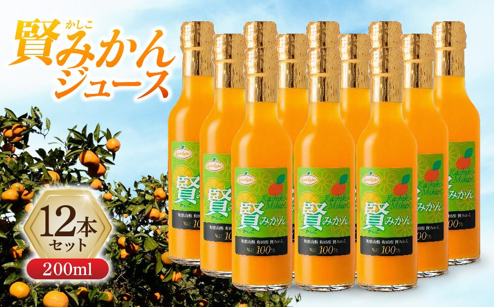 
賢みかんジュース200ml 12本セット ギフト
