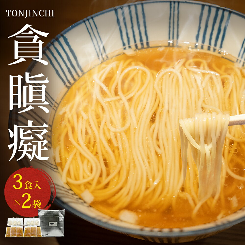 【ふるさと納税】貪瞋癡 ラーメンセット 3食入×2袋 ｜ ラーメン 冷凍 とんじんち 行列 お取り寄せ 名店 魚介 出汁 富山 氷見