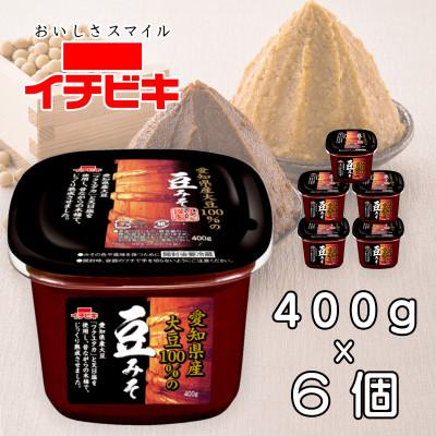ふるさと納税 豊川市 イチビキ　カップみそ　愛知県産大豆100%の豆みそ　400g×6個　豆みそ　愛知の伝統調味料