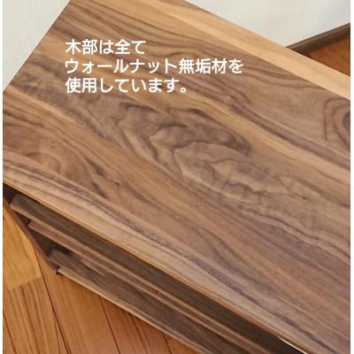 ふるさと納税 大川市 【2025年4月上旬発送】テーブルワゴン　キャスター付き　ウォールナット無垢材 |  | 02