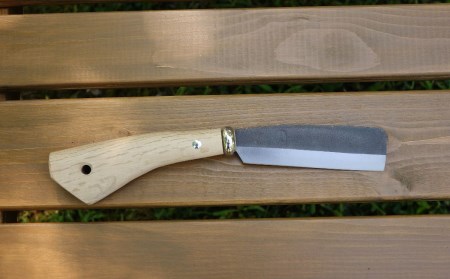 [TEPPA] 焚火鉈 角田 オリーブドラブ 専用革ケース付 キャンプ用品 アウトドア用品 燕三条製 鉈 枝打ち鉈 薪割り鉈 キャンプ鉈 【021S015】