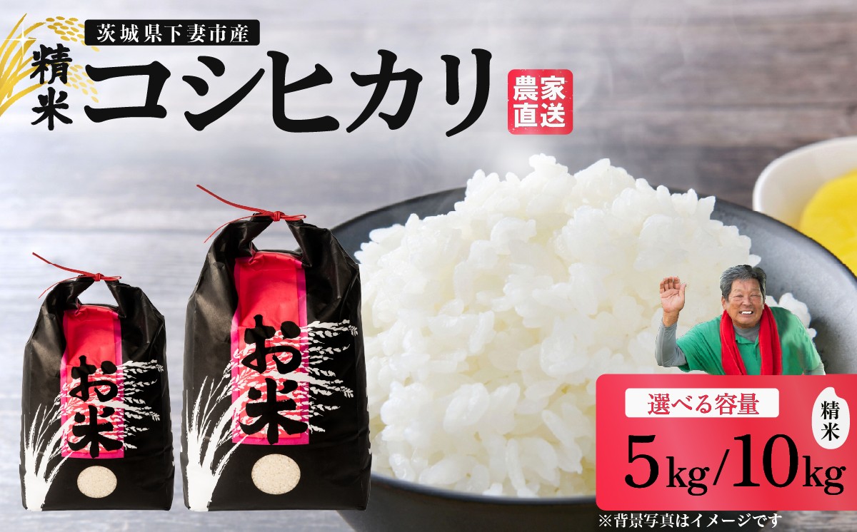 
                  精米 コシヒカリ「5kg / 10kg」から選べる 茨城県下妻市産 【 米 お米 白米 ごはん こめ コシヒカリ 令和7年産 茨城県産 】
                