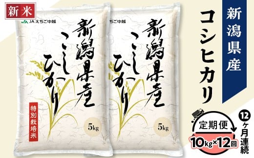 75-7N10ZA【12ヶ月連続お届け】新潟県長岡産コシヒカリ10kg（特別栽培米）【2026年2月下旬発送開始】