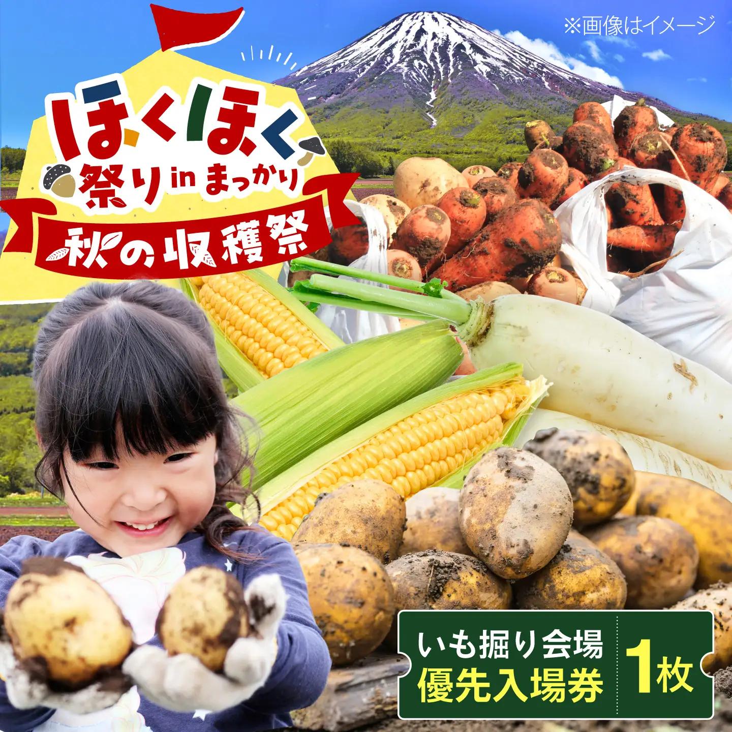 【9月6日開催】真狩村を楽しむ！ いも掘り会場優先入場券 1枚 [BPAK003] 体験 北海道