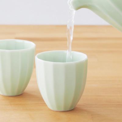 ふるさと納税 瑞浪市 父の日のプレゼントやお酒好きの方におすすめ。美濃焼の冷酒器セット　緑釉 |  | 02