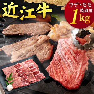 近江牛 ウデ・モモ焼肉用１ｋｇ　E-B04　本多商店 東近江