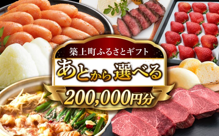 
            【あとから選べる】築上町ふるさとギフト 20万円分 ハンバーグ 餅 米 明太子 博多和牛 [ABZY014] 200000円
          