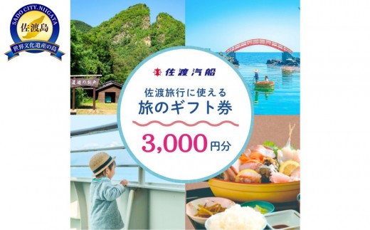 
                  佐渡旅行に使える 旅のギフト券 3,000円分
                