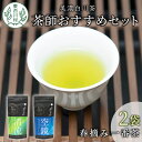 【ふるさと納税】茶蔵園厳選 茶師のおすすめセット 2袋入 お茶 日本茶 緑茶 煎茶 春摘み一番茶 一番茶 高級 特上 最高評価 飲み比べ 詰め合わせ 東白川村 9000円