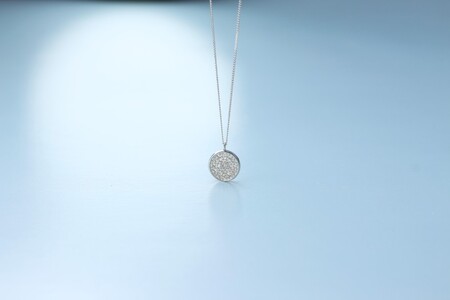 【プラチナ900 ダイヤモンドネックレス】Dia19粒 0.095ct 美しいパヴェデザイン / KPN90002