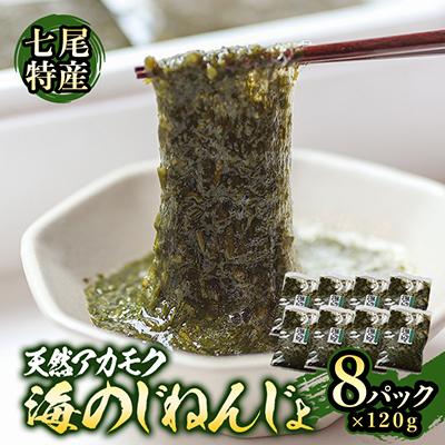 ふるさと納税 七尾市 【七尾特産】天然アカモク「海のじねんじょ」 (120g×8P)