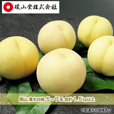 白桃 清水白桃 岡山県産 白桃【5～7玉 計1.5kg以上】【先行予約】
