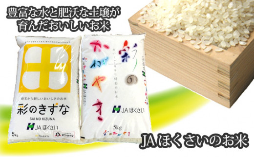 行田市産「彩のかがやき」「彩のきずな」　精米10kg（各5kg） ／ お米 白米 ごはん 埼玉県 特産品 No.295