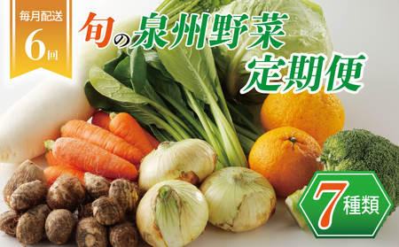 泉州野菜 定期便 7種類×全6回【毎月配送コース】