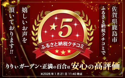 【生産者直送】【幸せと笑顔を届けるオリエンタルリリィ（約5本）】ユリ 百合 花 切り花 フラワー 艶やか 美しい 華やか 可憐 鮮やか 長持ち 強い 有機肥料 自然 人気 ラッピング プレゼント 贈り
