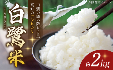【先行予約】 農薬節減！ R7年度産 白鷺米 コシヒカリ 約2kg ＜2025年9月中旬から発送＞ / 高知 米 お米 精米 　【津ノ宮農園】[ATBV018]