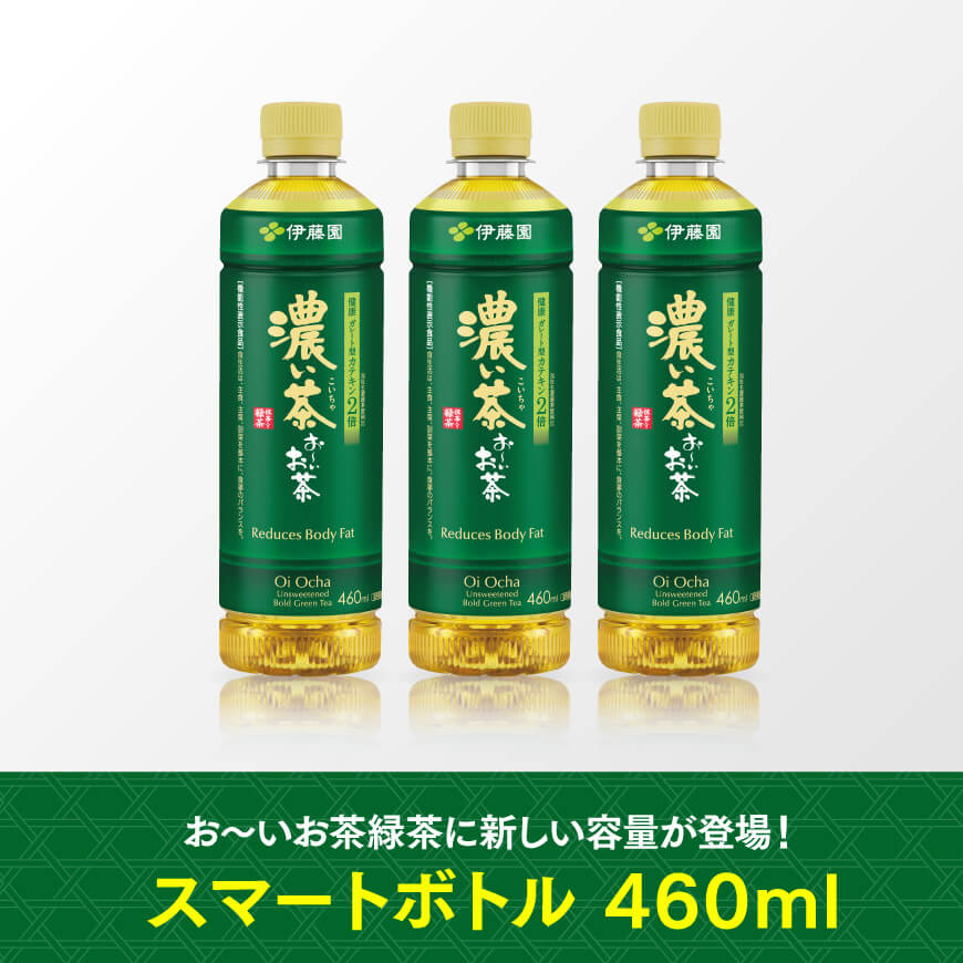 お～いお茶 濃い茶 460ml×60本 PET 【 飲料 飲み物 ソフトドリンク お茶 ペットボトル スリム スマートボトル 備蓄 長期保存 送料無料 】 [D07348]