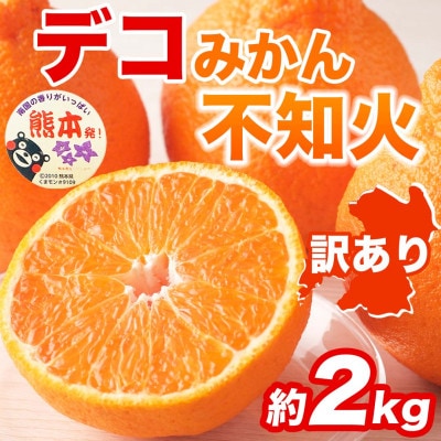 不知火 デコみかん 訳あり 約2kg(宇城市)【1714051】