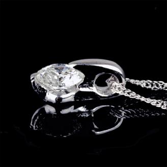 ダイヤモンド ペンダント 0.2ct K18WG 超目玉品 SIクラスHカラーカード式鑑定書付（21261）