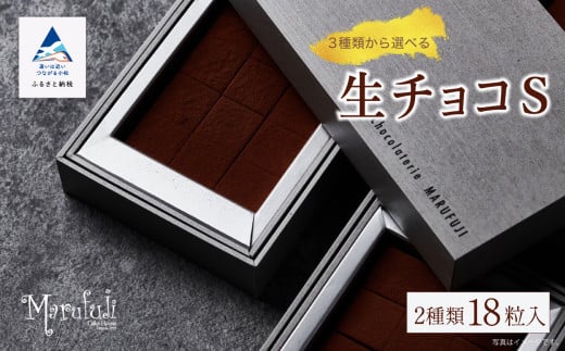 チョコレート スイーツ お菓子 「お好きな組み合わせを1つ選べる」生チョコ《S》9粒 x 2箱／ミルク、酒粕キャラメル