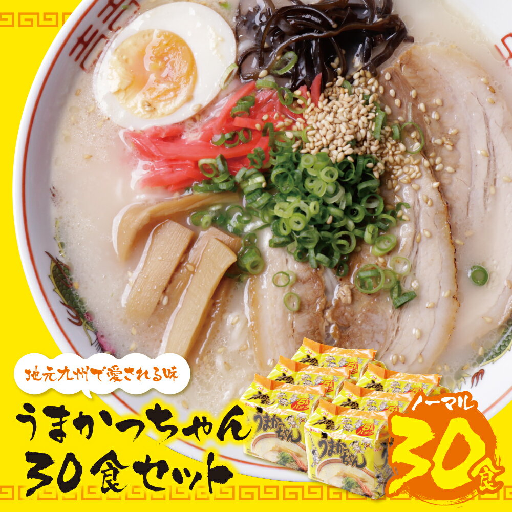【ふるさと納税】うまかっちゃん 豚骨ラーメン（5食×6）計30食 博多ラーメン とんこつ インスタント 袋ラーメン ご当地 拉麺 福岡　送料無料 U55-35