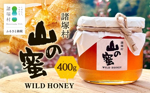 
                  はちみつ 山の蜜 400g×1本 冷蔵｜国産 蜂蜜 百花蜜 ニホンミツバチ 希少 自然養蜂 瓶 もろっこはうす 宮崎県 諸塚村 MO-02
                