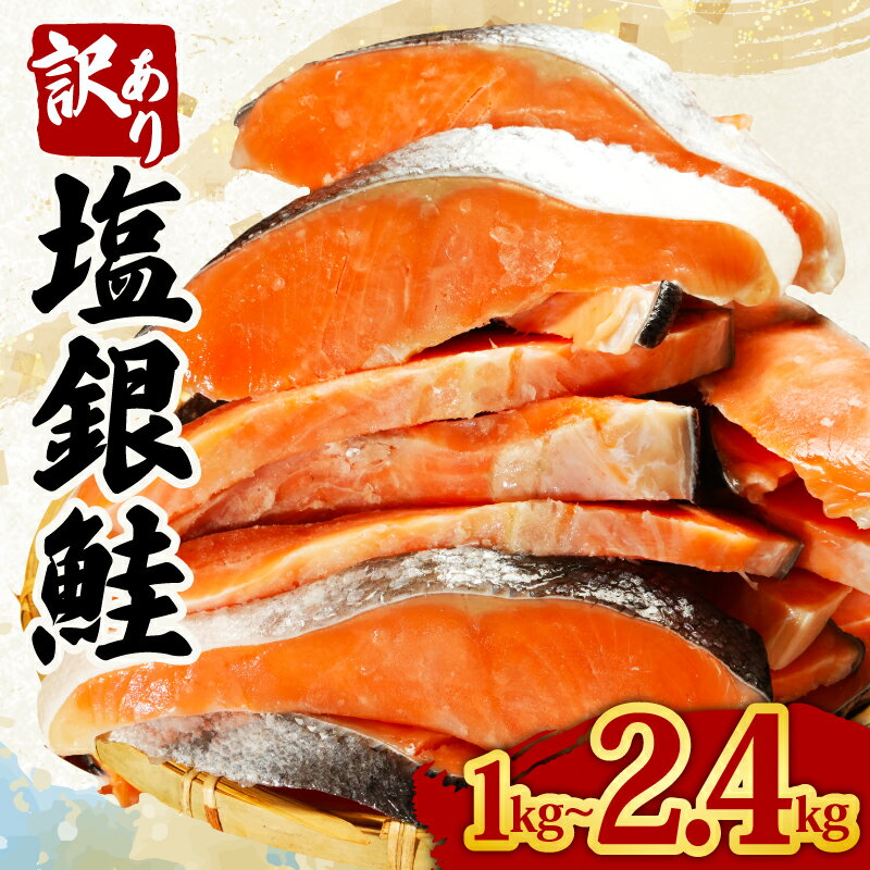 【ふるさと納税】 訳あり 塩銀鮭 切り身 【選べる容量】 約1kg 約1.6kg 約2.4kg 人気 鮭 さけ しゃけ 冷凍 塩鮭 銀鮭 魚 海鮮 魚介類 魚貝類 シルバー サーモン 弁当 おかず 送料無料 冷凍食品 切身 お取り寄せ グルメ 規格外 不揃い 大容量 惣菜 小分け 千葉県 銚子市 辻野