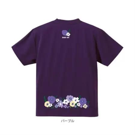 JTTA公認　卓球ユニフォーム【男女兼用(ドライ):XLサイズ】フラワー2　パープル【1671151】